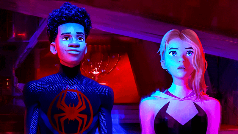 Miles Morales and Gwen Stacy in 'Spider-Man: Across the Spider-Verse.'
