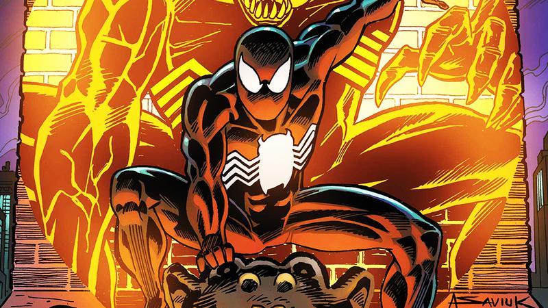 Spider-Man black suit in comics.