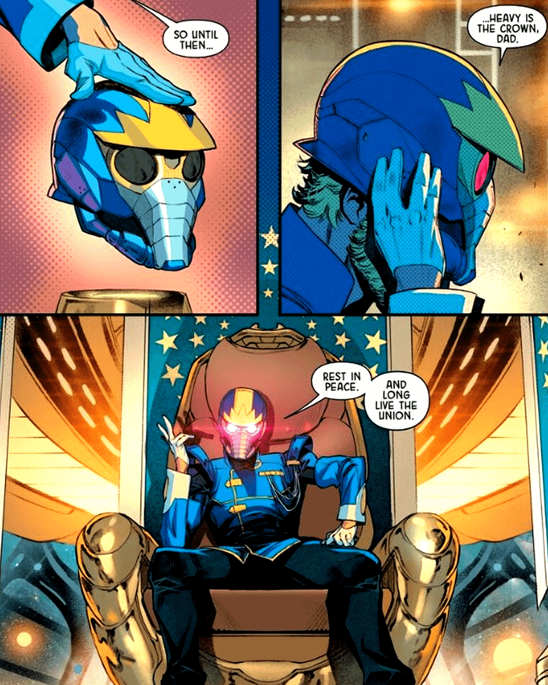 Star Lord taking the throne in Marvel Comics issue Imperial #4