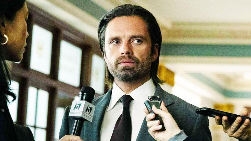 Sebastian Stan as Bucky in suit in Thunderbolts.