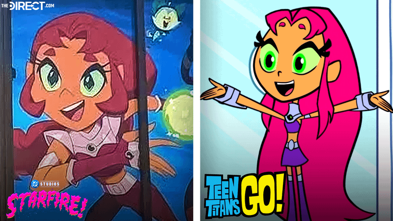 Starfire in titular DC series and Starfire in Teen Titans Go!