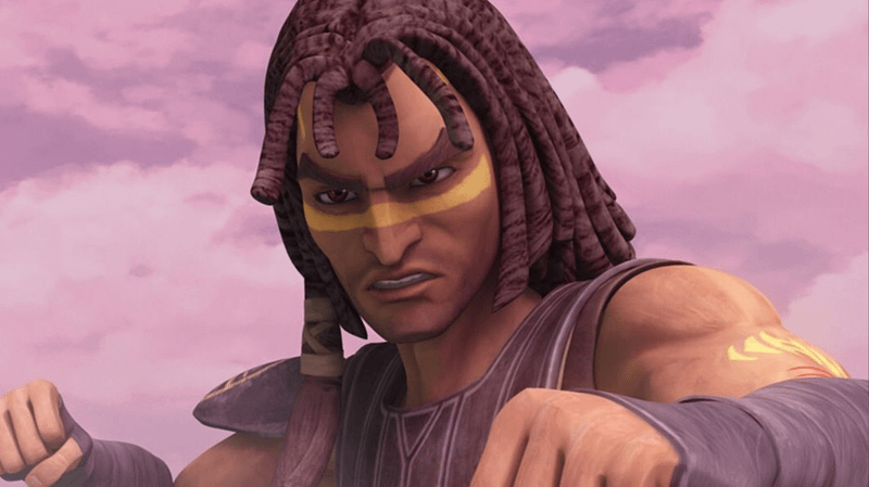 Jedi Master Quinlan Vos in Star Wars: The Clone Wars.