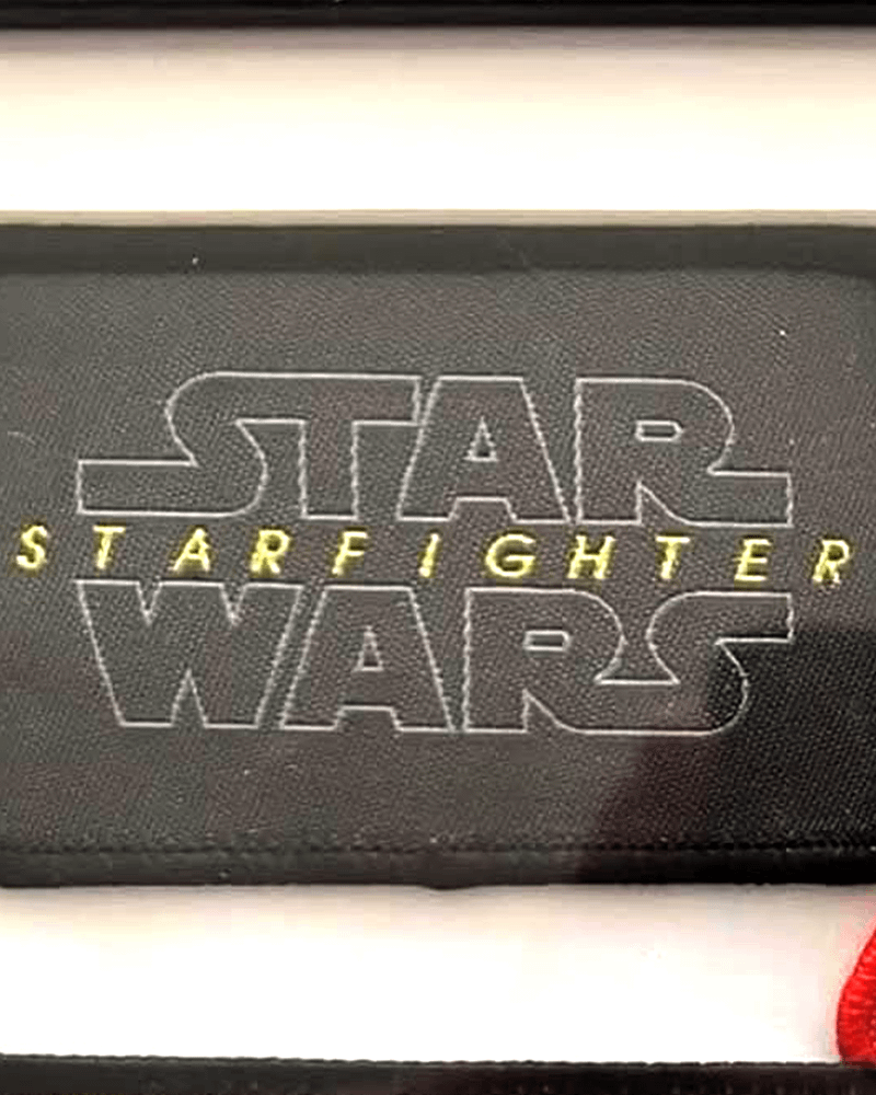 A more modern version of the Star Wars: Starfighter logo, featuring the classic Star Wars block lettering and the word 