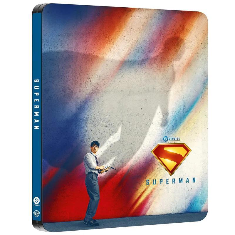 Clark Kent with a shadow of Superman behind him in Superman