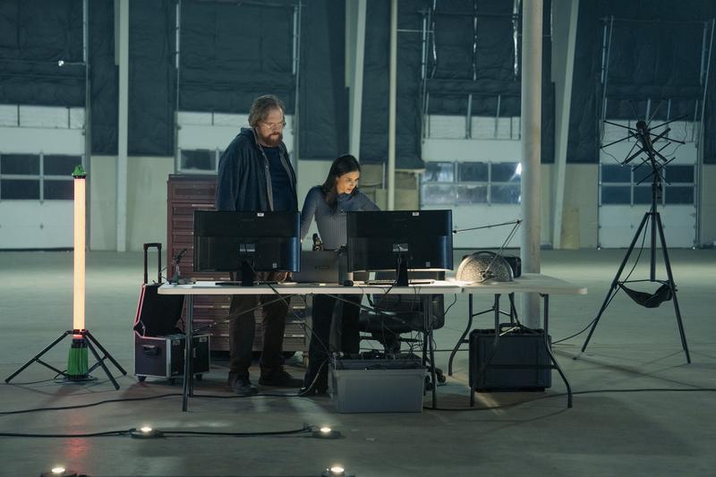 Steve Agee as Economos & Sol Rodriguez as Bordeaux in Peacemaker Season 2, Episode 8\