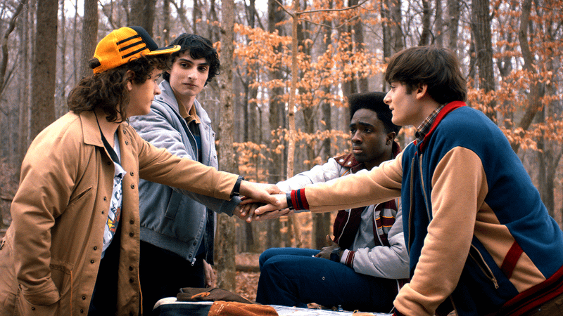 The original gang for Stranger Things in Season 5.