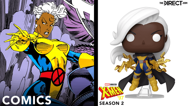 Storm's Uncanny X-Men costume alongside her Funko Pop! action figure.