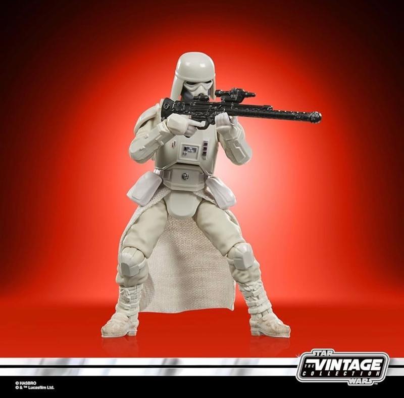 The Imperial Remnant Snowtrooper toy holding a blaster.