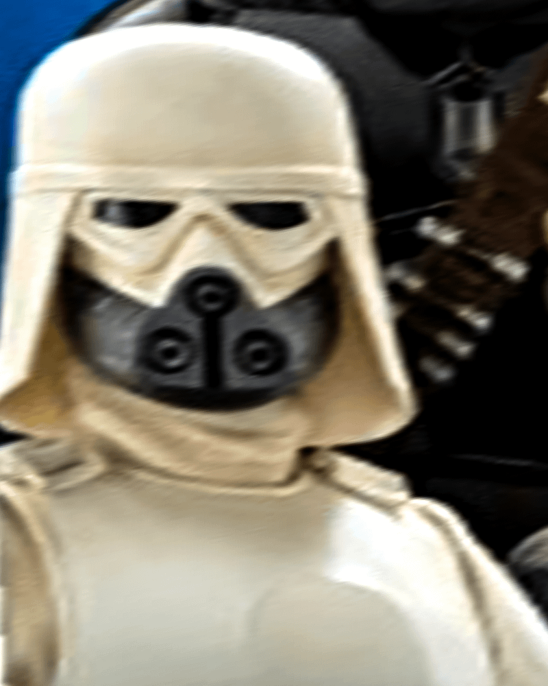 A better look at the Imperial Remnant Snowtrooper.