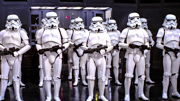 Stormtroopers in A New Hope.