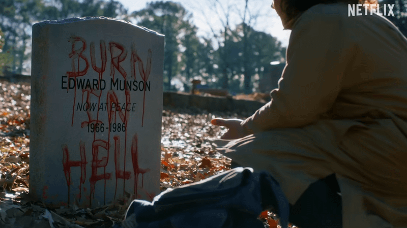 Eddie's grave in Stranger Things Season 5