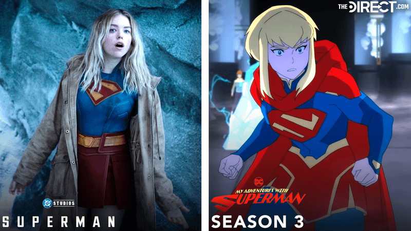 Milly Alcock as Supergirl in Superman vs Supergirl in My Adventures with Superman Season 3.