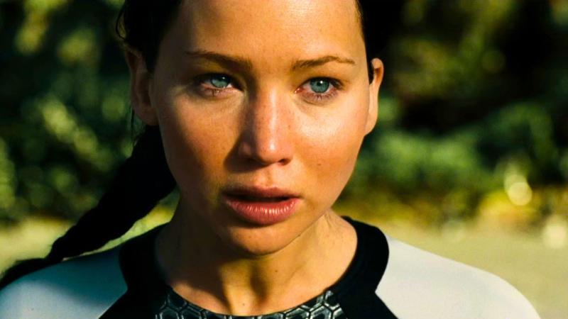 Jennifer Lawrence as Katniss Everdeen in Hunger Games: Catching Fire.