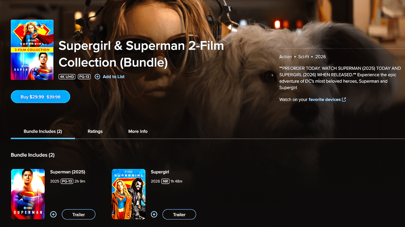 Superman & Supergirl two-film collection.