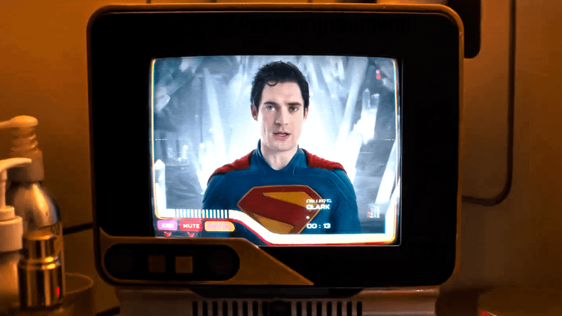David Corenswet as Superman in 'Supergirl' trailer.