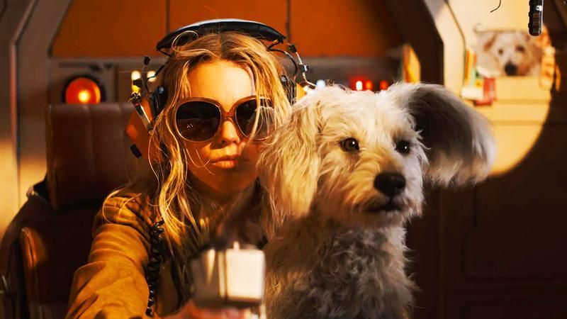 Milly Alcock as Kara Zor-El and Krypto the Super-Dog in 'Supergirl.