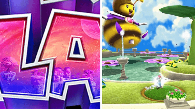 Honeyhive Galaxy in Super Mario Galaxy Logo