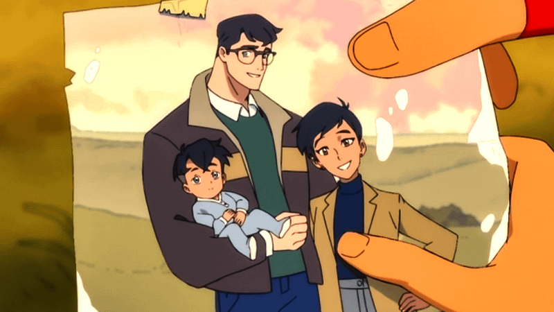 Lois and Clark's family in the future in My Adventures with Superman Season 3.