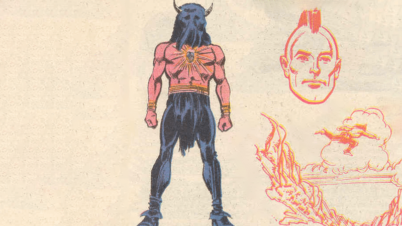 Super Chief standing in costume.
