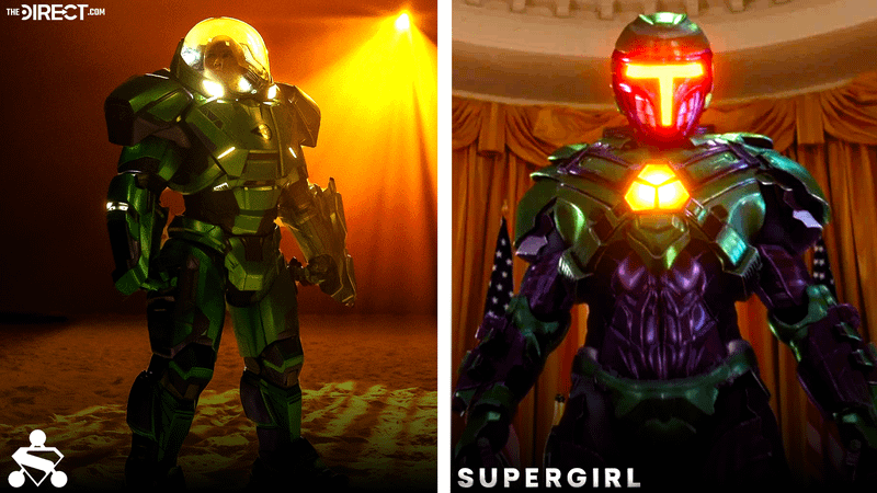 Man of Tomorrow Lex Luthor Warsuit vs Supergirl Lexosuit.