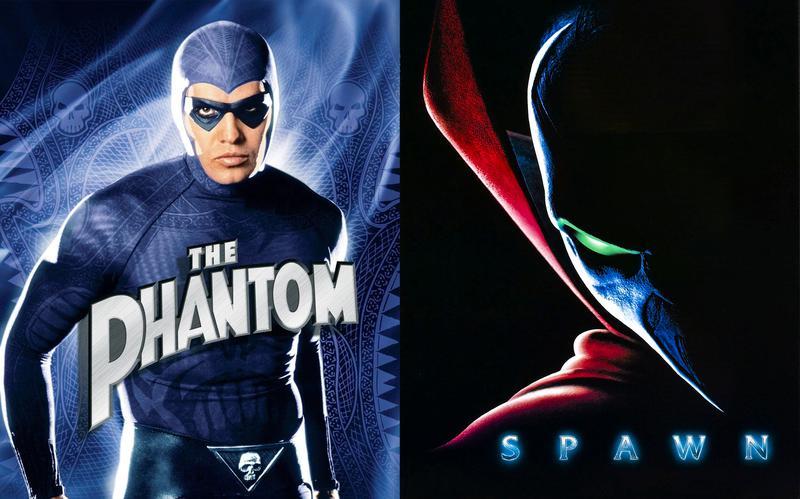 The Phantom and Spawn movie posters