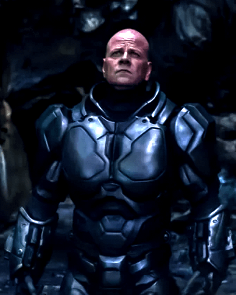 Michael Cudlitz as Lex Luthor in warsuit in Superman and Lois.