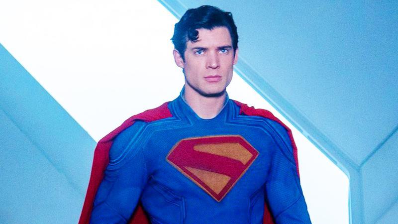 David Corenswet as Superman standing in the Fortress of Solitude in Superman