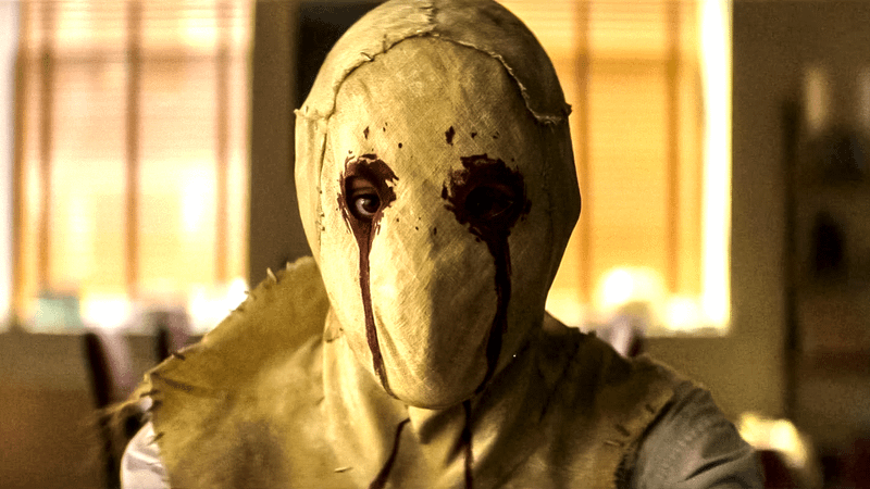 Heather Glenn wearing Muse mask in Daredevil Born Again Season 2 finale.
