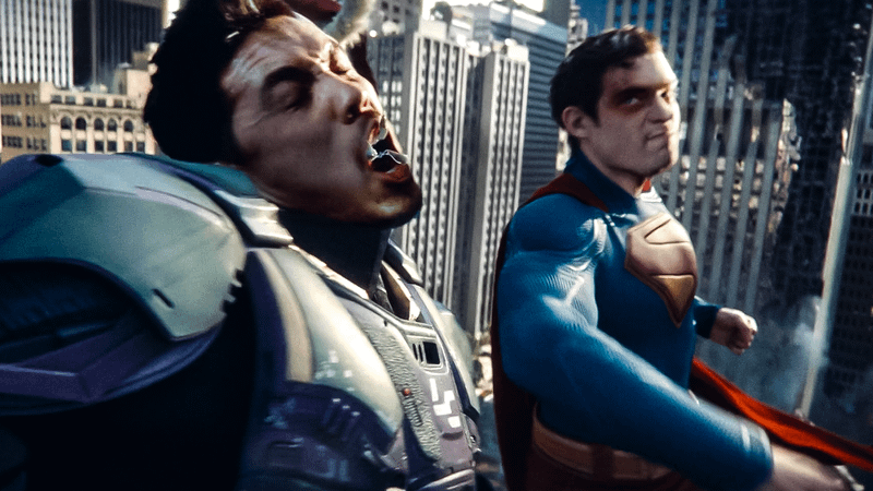 Raptors vs. Superman in Superman.