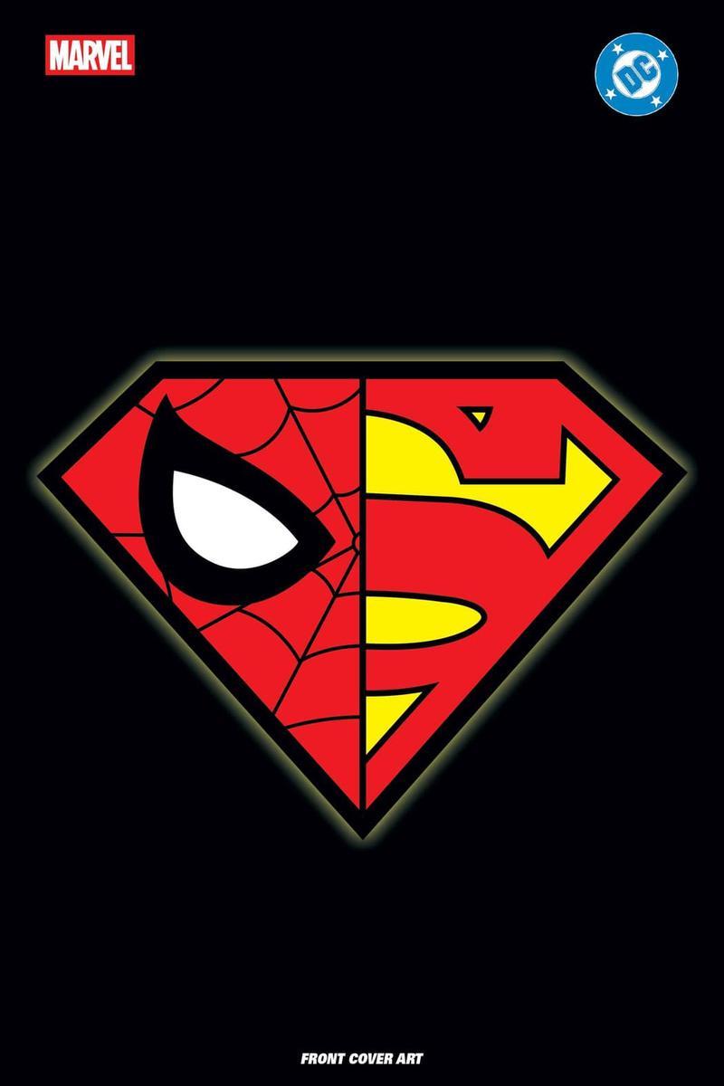 Spider-Man and Superman’s iconic symbols into a single unified design.