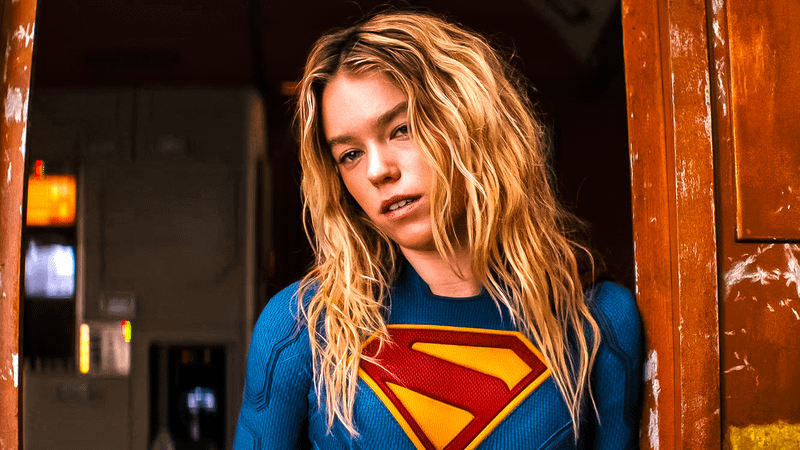 Milly Alcock's Supergirl in her ship.