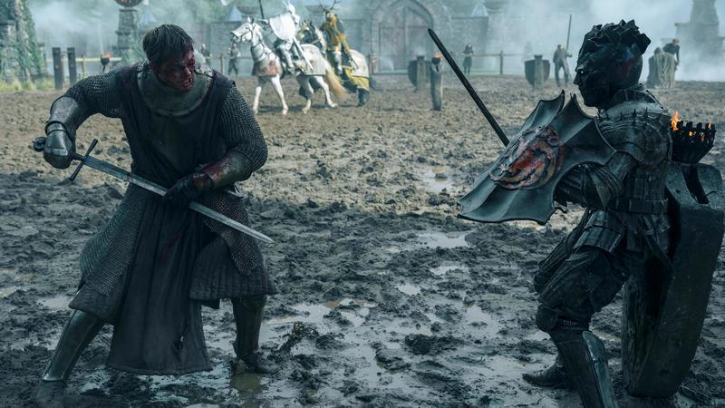 Duncan the Tall sword-fighting Aerion Targaryen during the Trial of Seven in A Knight of the Seven Kingdoms.