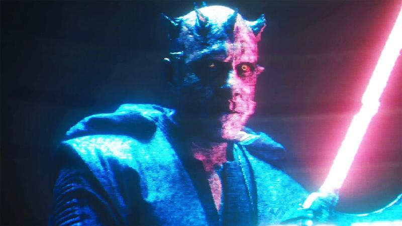 Dart Maul wielding a lightsaber in Star Wars: Episode I – The Phantom Menace.