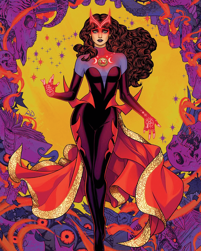 Scarlet Witch in her new magic costume