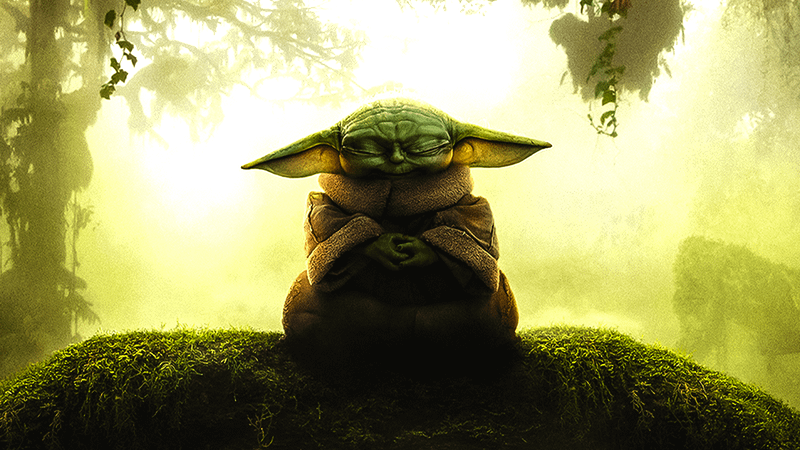Popular Star Wars character Grogu also known as Baby Yoda.