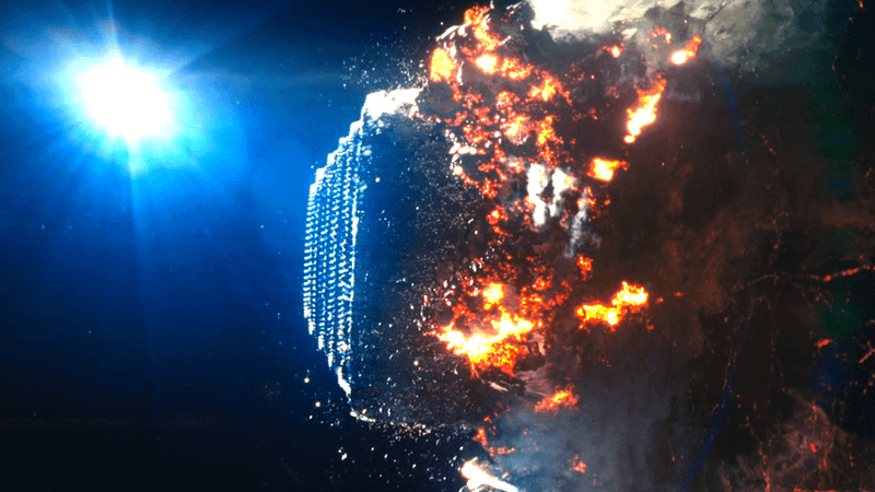 Taa II driving through a planet in The Fantastic Four: First Steps