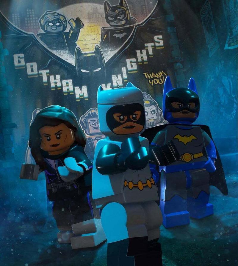 Talia al Ghul, Catwoman, and Batgirl in LEGO Batman: Legacy of the Dark Knight.