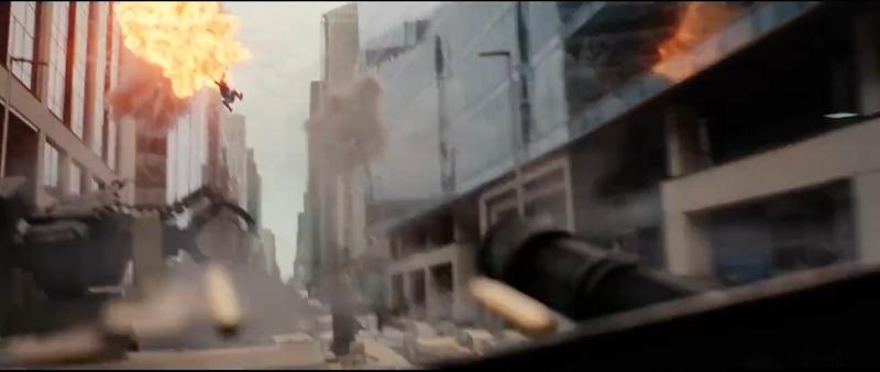 Spider-Man swinging in New York City and tanks shooting in 'Spider-Man: Brand New Day' trailer.