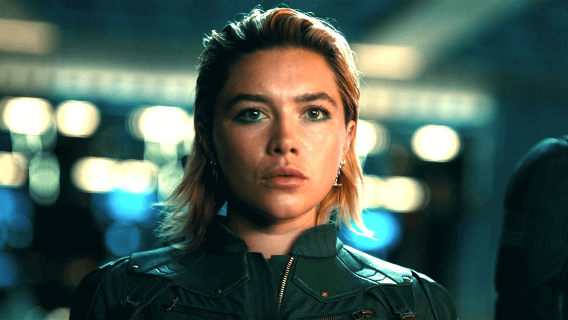 Florence Pugh as Yelena Belova in Thunderbolts*' post-credits scene