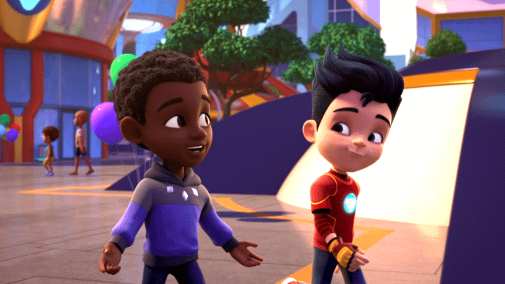 T'Challa and Tony Stark in Iron Man and His Awesome Friends