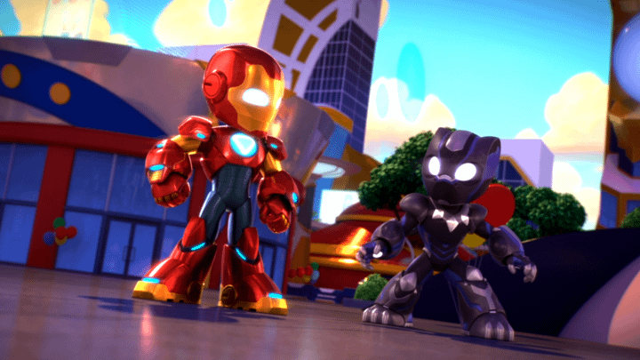 T'Challa and Tony Stark in Iron Man and His Awesome Friends