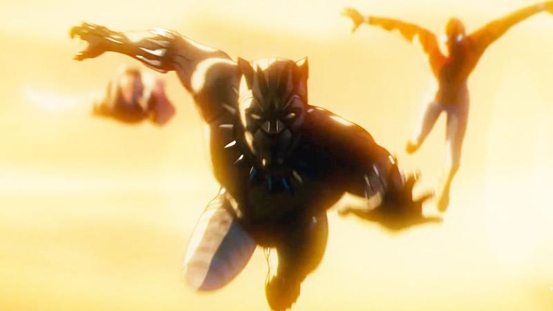 Black Panther Spider-Man fighting Thanos in Marvel Zomb