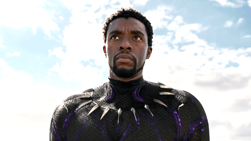 Chadwick Boseman as Black Panther.