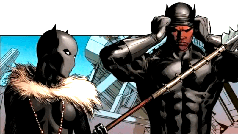 Shuri and T'Challa as two Black Panthers.