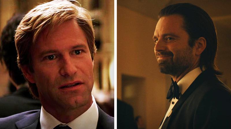 Aaron Eckhart as Harvey Dent in 'The Dark Knight,' Sebastian Stan as Bucky Barnes in 'Thunderbolts*.'