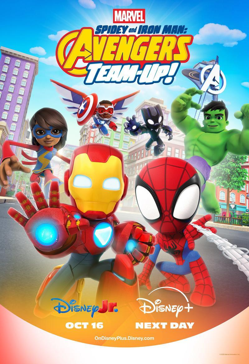 Spider-Man, Iron Man, Ms. Marvel, Captain America, Black Panther, and Hulk 