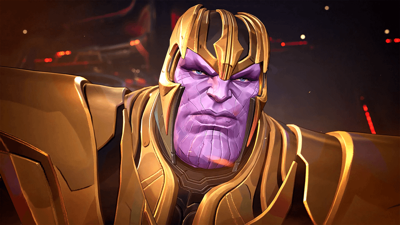 Thanos, voiced by actor Mike Smith.