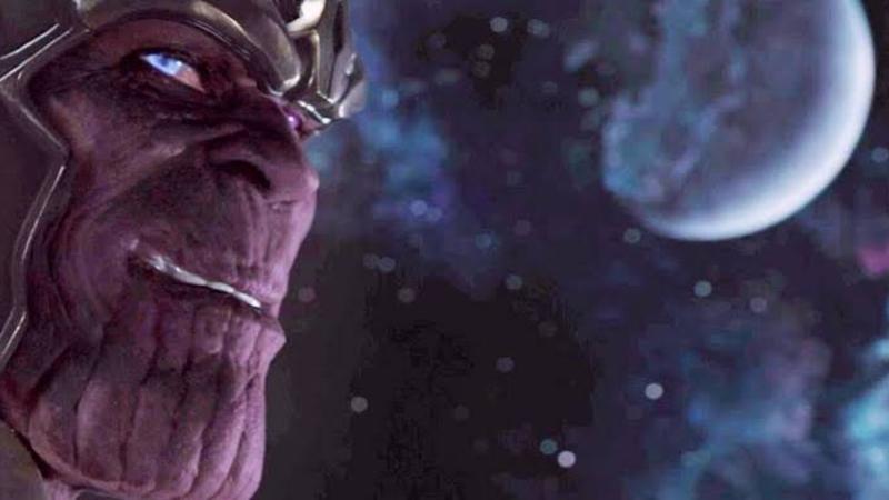 Thanos smiling in The Avengers.