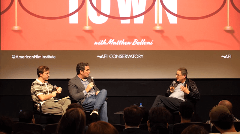 Matt Belloni and Tom Rothman during The Town Podcast Live