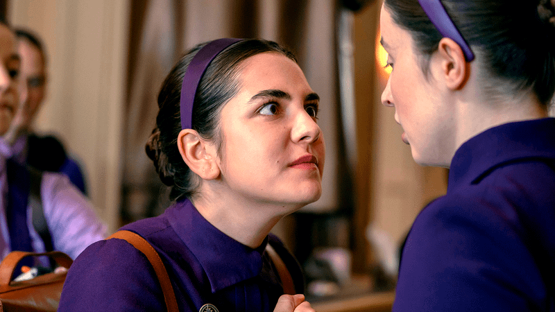 Becka confronting Daisy in The Testaments.